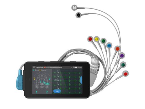 PCECG-500 12 elvezetéses mini EKG