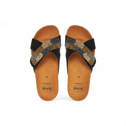 Scholl La Serena Strap papucs fekete