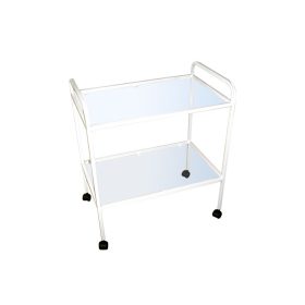 Műszerasztal 50x80 üveglapos kerekes 