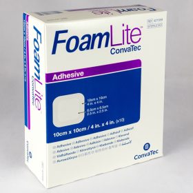   Foam Lite ConvaTec öntapadó, vékony szilikonperemes habkötszer 10 cm x 10 cm 10db