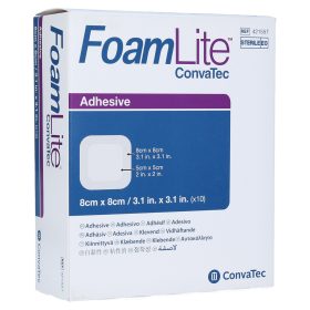    Foam Lite ConvaTec öntapadó, vékony szilikonperemes habkötszer 8 cm x 8 cm 10db