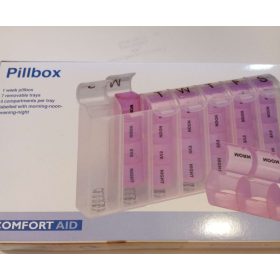 Gyógyszeradagoló 7 napos pillbox angol egyszínű 