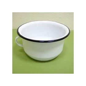 Éjjeli edény zománcos fehér 25cm