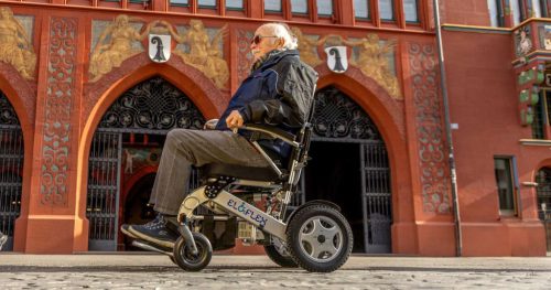 Eloflex P-modell elektromos összecsukható dönthető kerekesszék 160kg-ig