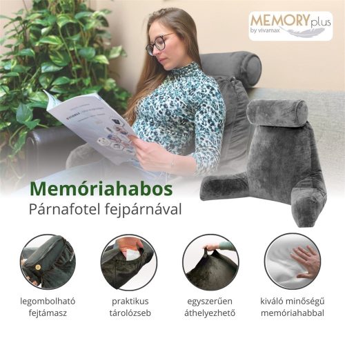 Memóriahabos párnafotel fejtámasztó párnával 