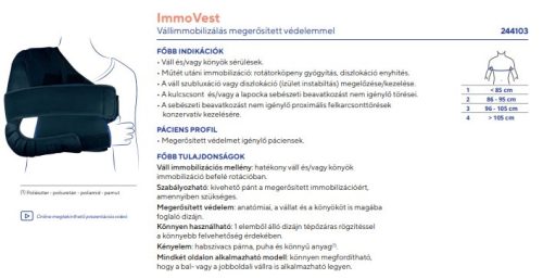 Immo Vest Vállrögzítő mellény