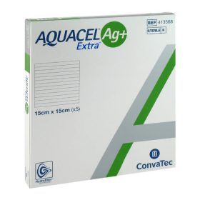   Aquacel Ag+ Extra biofilm-bontó ezüstionos kötszerlap 15 cm x 15 cm 5db