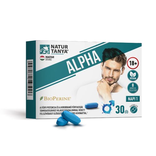 Natur Tanya Alpha - A férfi potencia és a kirobbanó férfiasság támogatásához! 8 komplex összetevővel, fermentált l-citrullinnal