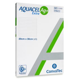   Aquacel Ag+ Extra biofilm-bontó ezüstionos kötszerlap 20 cm x 30 cm 5db