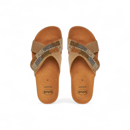 Scholl La Serena Strap papucs homok