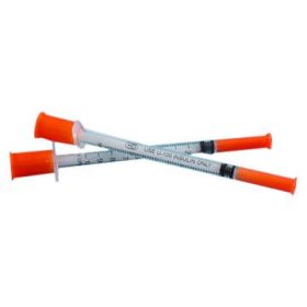 Inzulinos fecskendő háromrészes 1 ml, tűvel  29 G 1/2