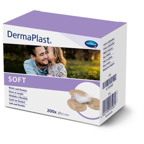 DermaPlast Soft sebtapasz kerek - 200 db